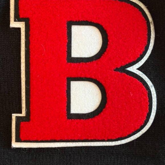 Dennis Uniform letterman cardigan Small black red - Picture 3 of 9